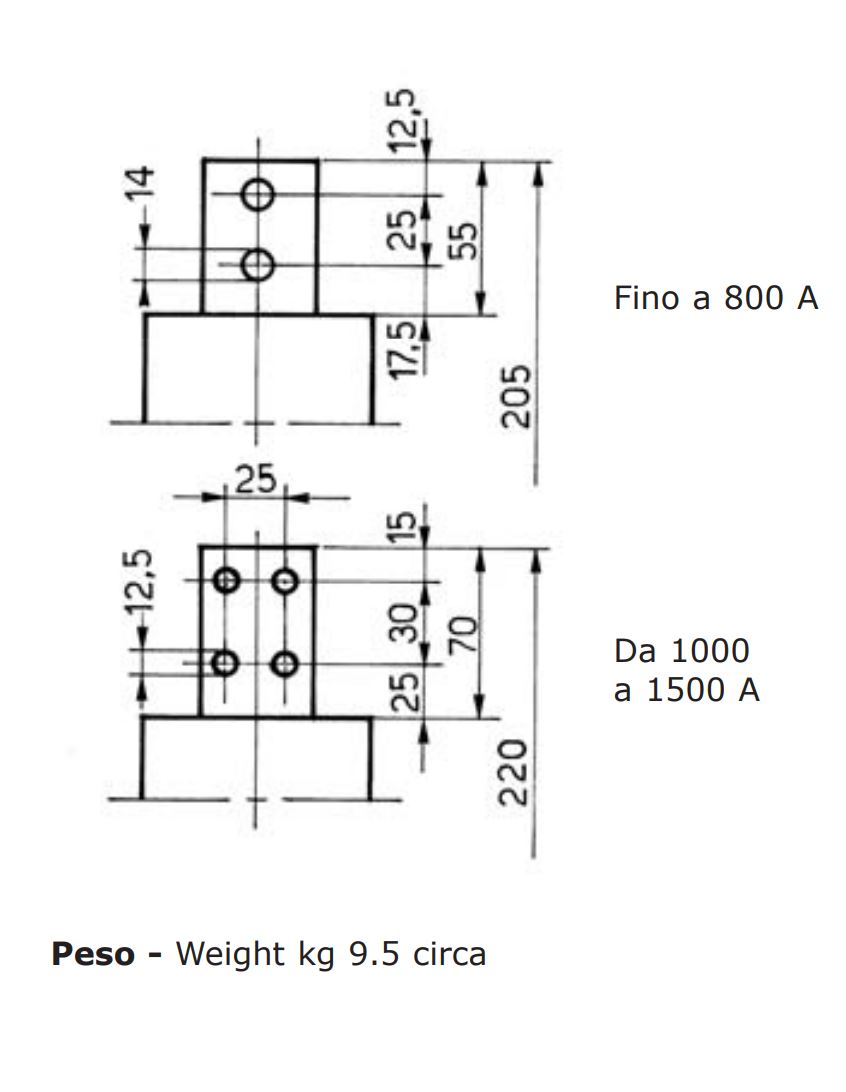 trasformatore 1 nucleo peso